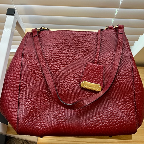 Burberry Authentic Military Red Tote - Picture 6 of 7